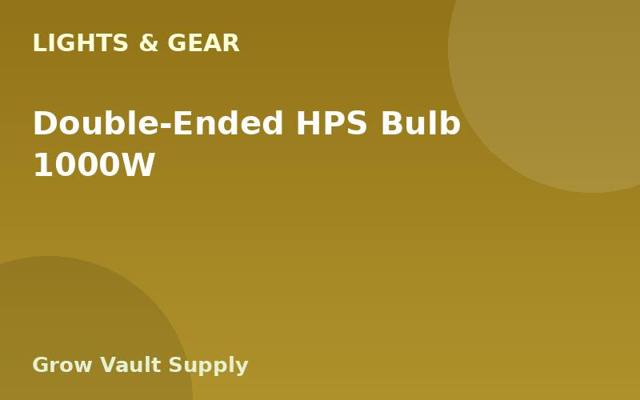 Double-Ended HPS Bulb 1000W