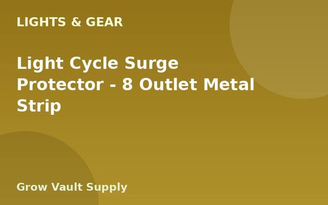 Light Cycle Surge Protector — 8 Outlet Metal Strip