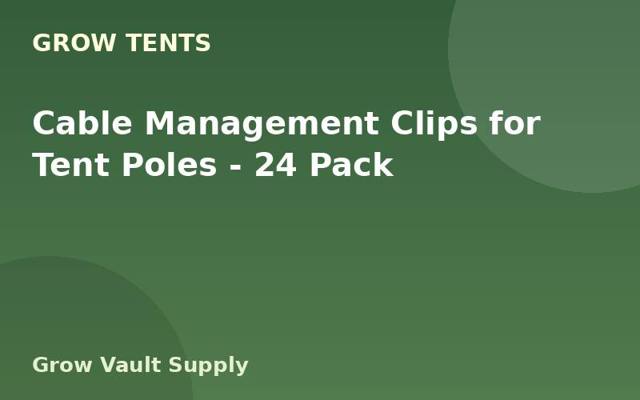 Cable Management Clips for Tent Poles — 24 Pack