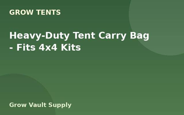 Heavy-Duty Tent Carry Bag — Fits 4x4 Kits
