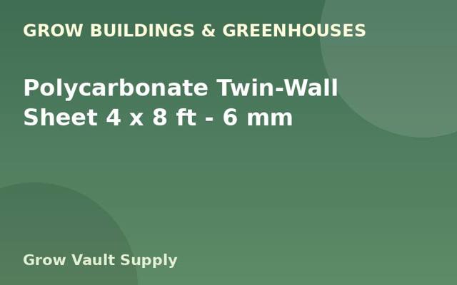 Polycarbonate Twin-Wall Sheet 4 x 8 ft — 6 mm