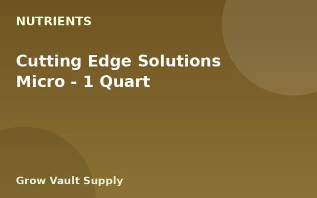 Cutting Edge Solutions Micro — 1 Quart