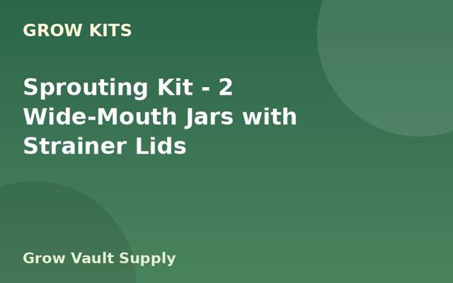Sprouting Kit — 2 Wide-Mouth Jars with Strainer Lids