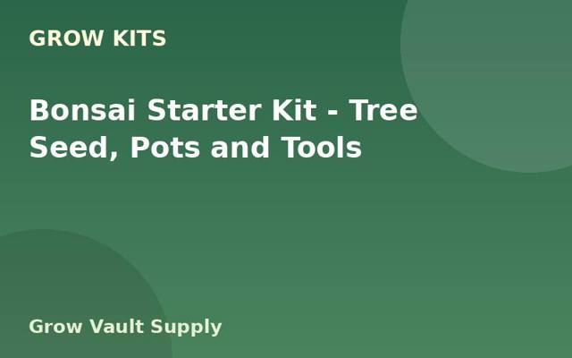 Bonsai Starter Kit — Tree Seed, Pots and Tools