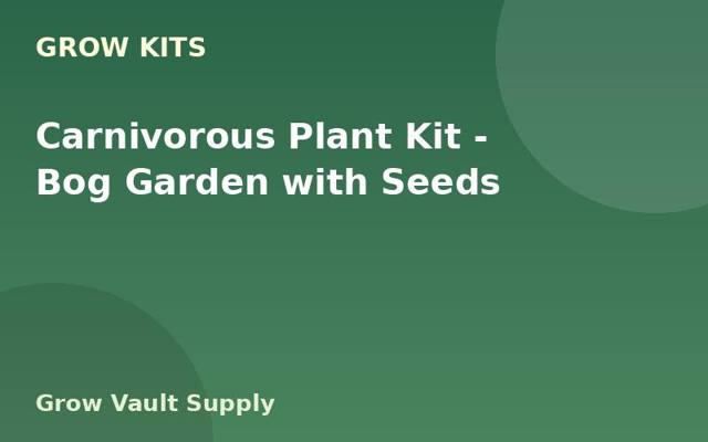 Carnivorous Plant Kit — Bog Garden with Seeds